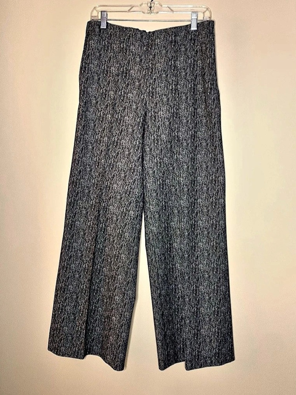 Pinko Wide Leg Houndstooth Pants in Black & White Size 8